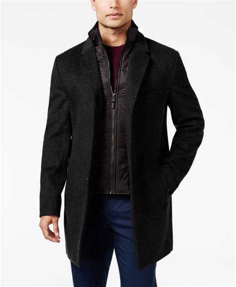 michael kors men's wool jacket|michael kors men's overcoat.